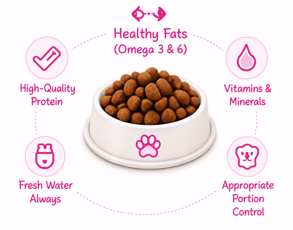 Cavalier King Charles Spaniel nutrition section showing healthy feeding guidance for this gentle breed
